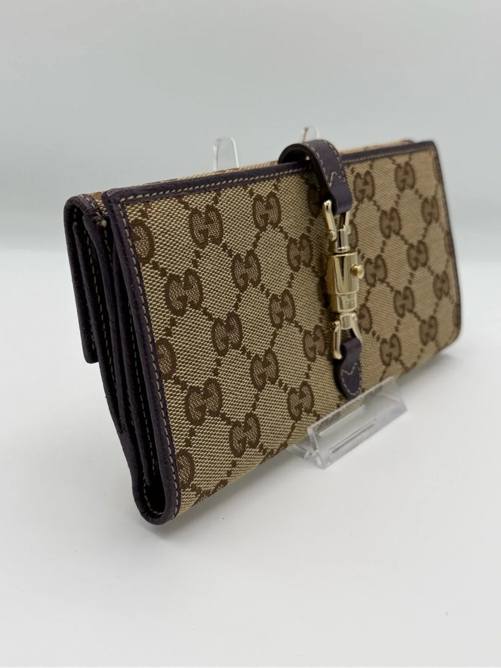 Gucci Canvas Jackie Continental Wallet